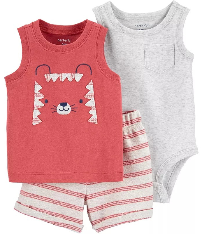 Baby Boys Little Shorts Tank and Bodysuit Piece Set
