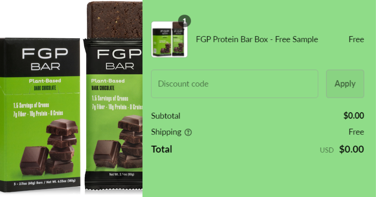 Free FGP Protein Bar Box Sample