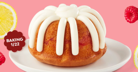 NEW Gluten Free Lemon Raspberry Bundtlets at Nothing Bundt Cakes Available Jan Feb