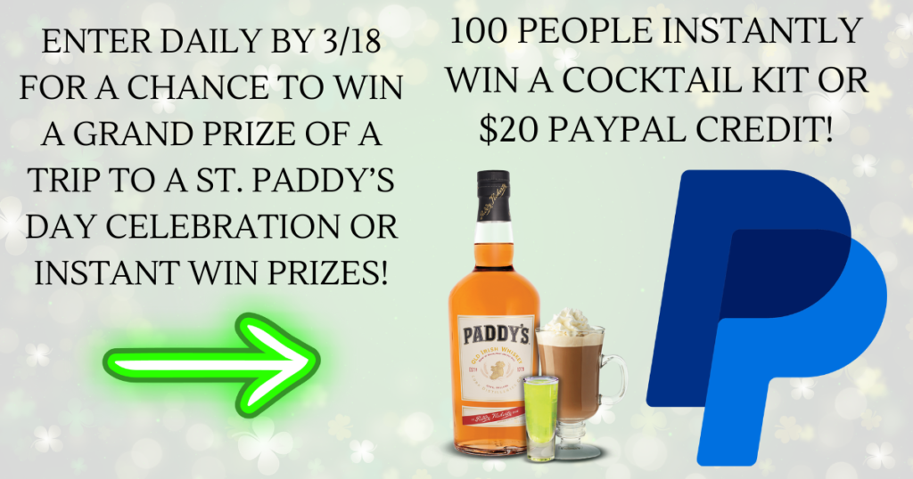Paddys St Paddys Instant Win Promotion