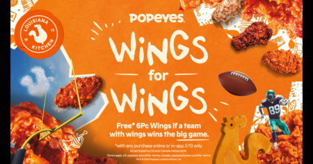 Popeyes Promises Free Wings If a Team With Wings Wins the Big Game ONLY