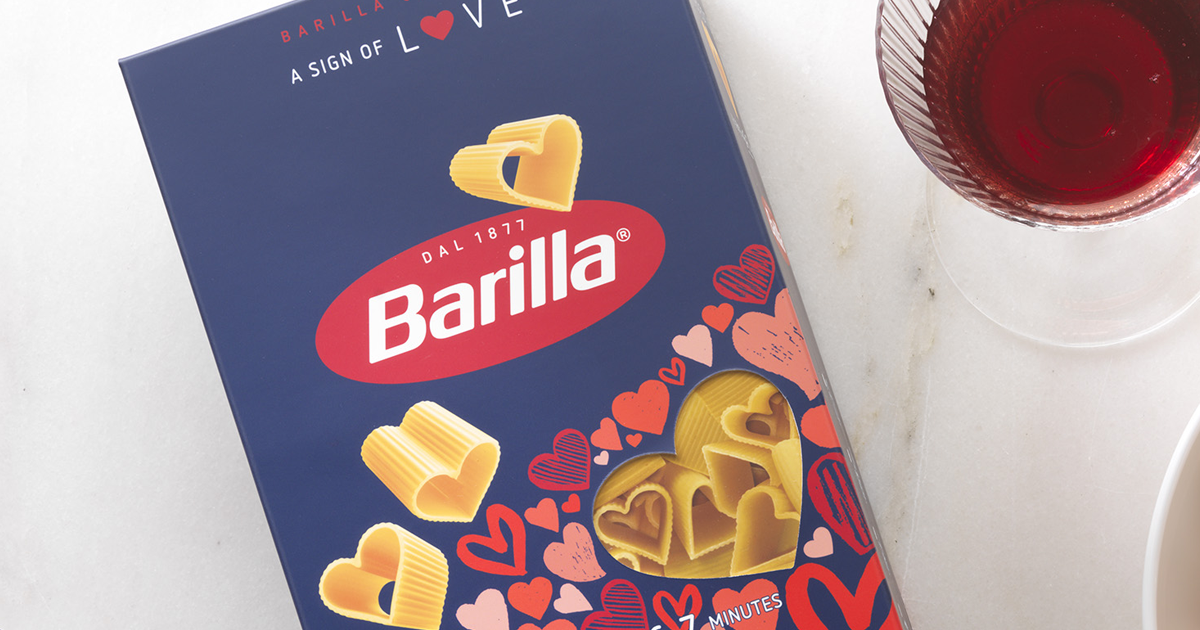 barilla heart shaped pasta