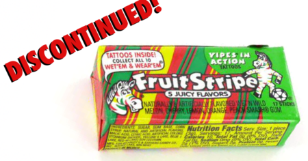 fruit stripe gum discontinued