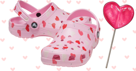 valentines day heart sucker crocs