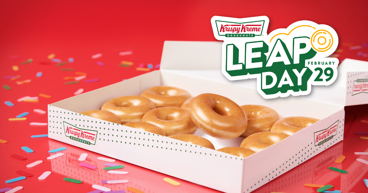 Original Glazed Dozen with Purchase of Any Regularly Priced Dozen at Krispy Kreme Feb Only