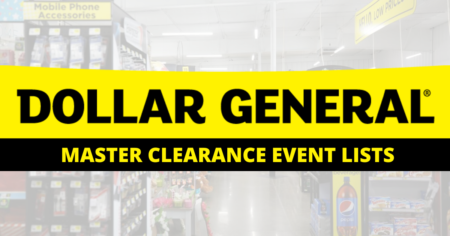 Dollar General Logo & Seasonal & Core Master Clearance Event Lists Design