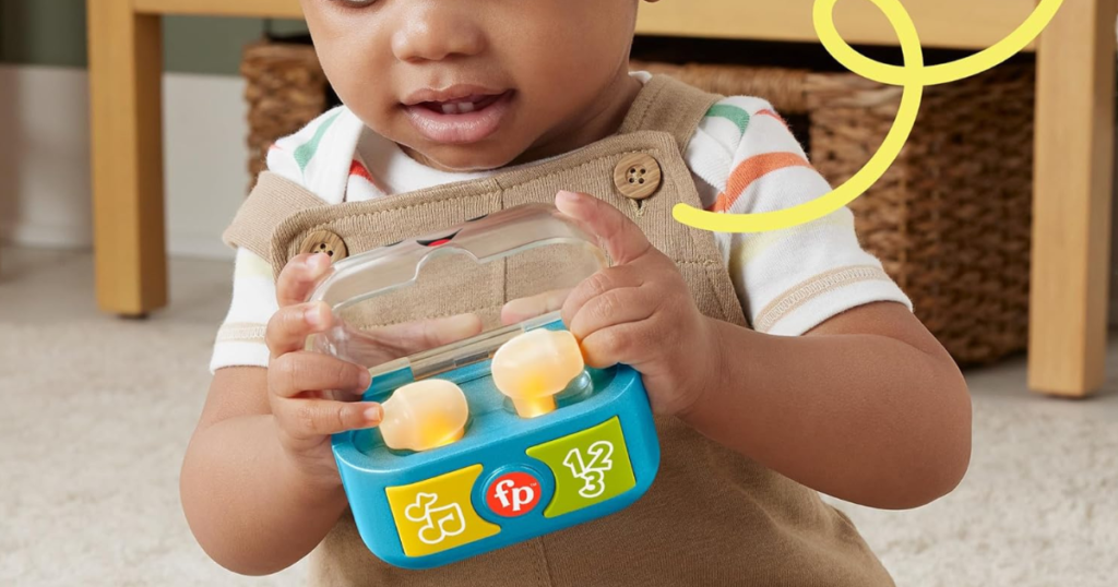 Fisher Price Laugh Learn Baby Toddler Toy Play Along Ear Buds with Music Lights Fine Motor