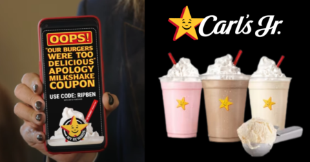 Free Hand Scooped Ice Cream Shake With Purchase Carls Jr App