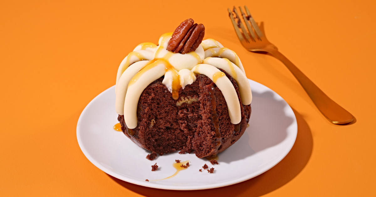 NEW Chocolate Turtle Bundtlets at Nothing Bundt Cakes Available Mar