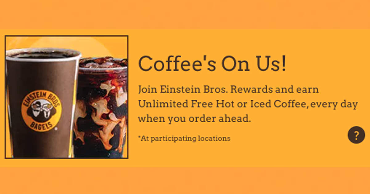 einstein bros coffee offer