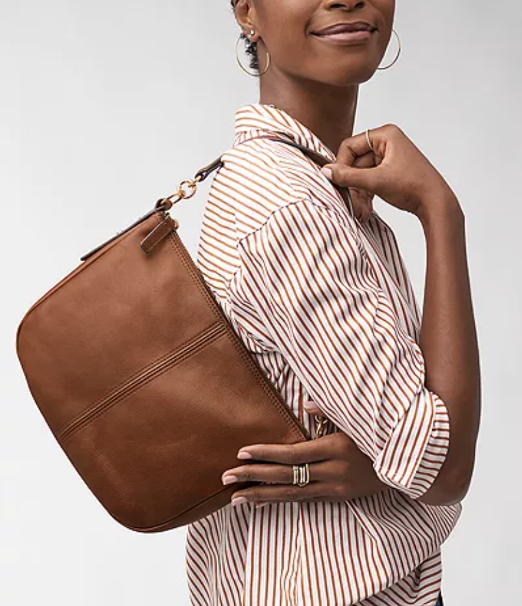 fossil hand bag brown