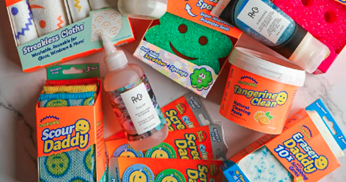 scrub daddy sponge with self care products
