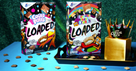 Loaded Cereals on blue counter
