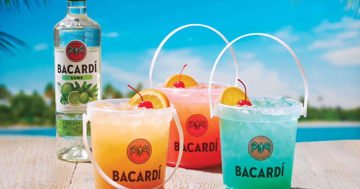 NEW $ Bacardi Rum Buckets with Island Flair at Applebee s