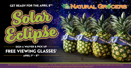 Natural Grocers Free Eclipse Viewing Glasses wPurchase