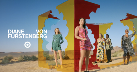 Target X Diane Von Furstenburg women wearing dressing standing outdoors