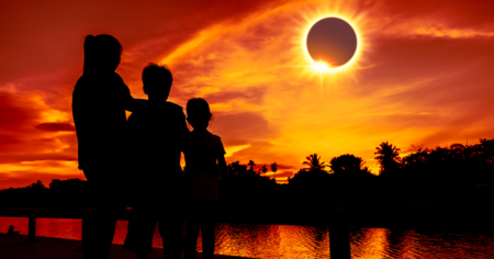 Solar Eclipse viewing with Family