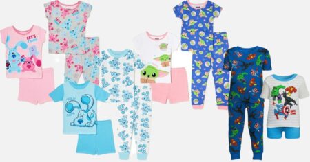 Toddler 4-piece pajama sets for boys and girls from walmart