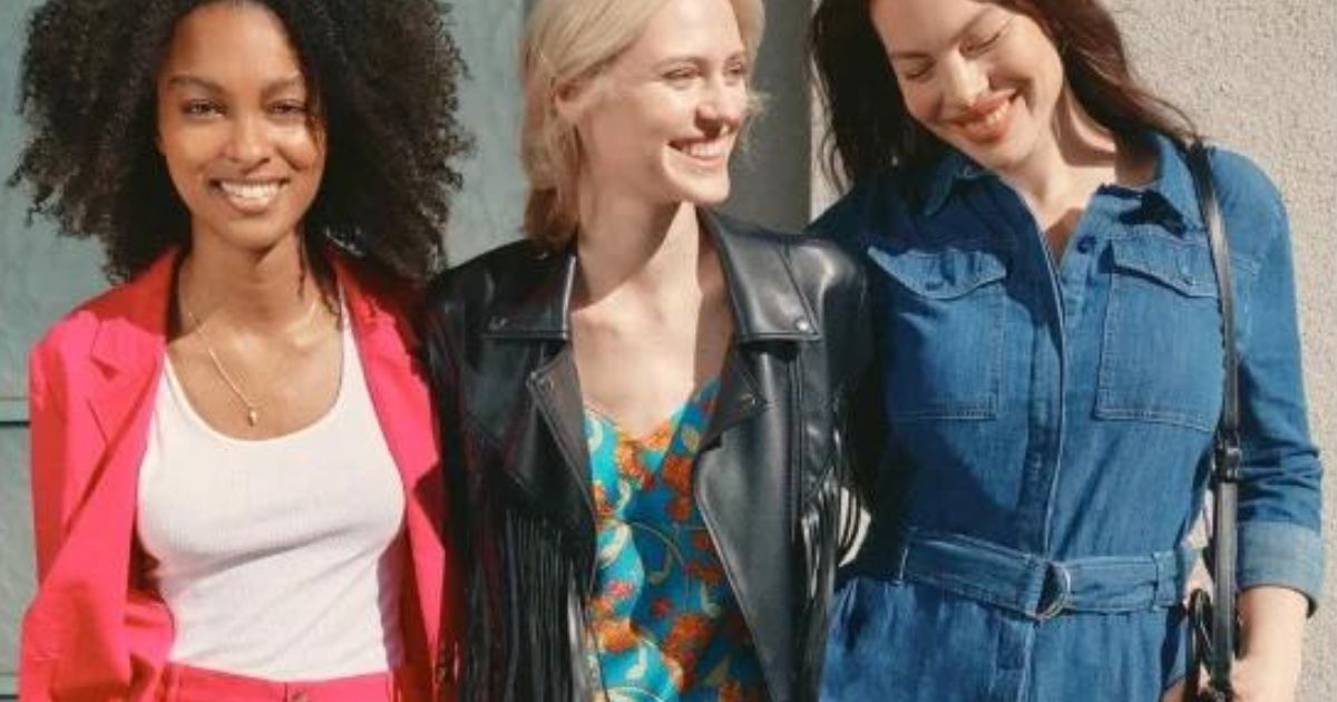 three women walking together