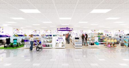 Babies R Us items set up in a Kohl's store