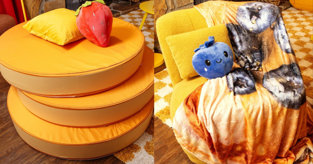 eggo pancake chair and blanket