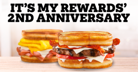 2 hardees sandwiches