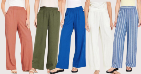 linen blend old navy pants (women's)