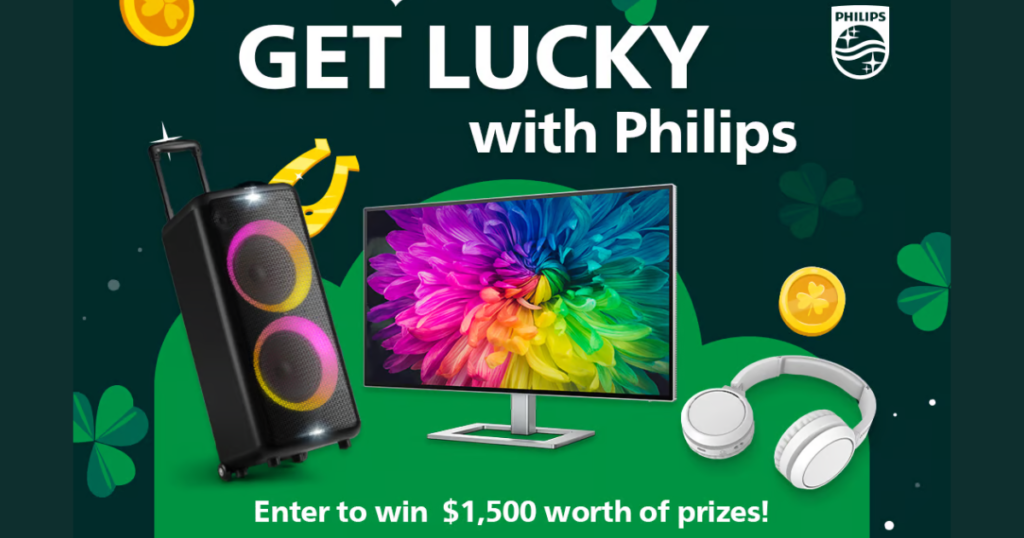 philips bluetooth party speaker, gaming computer monitor and headphones