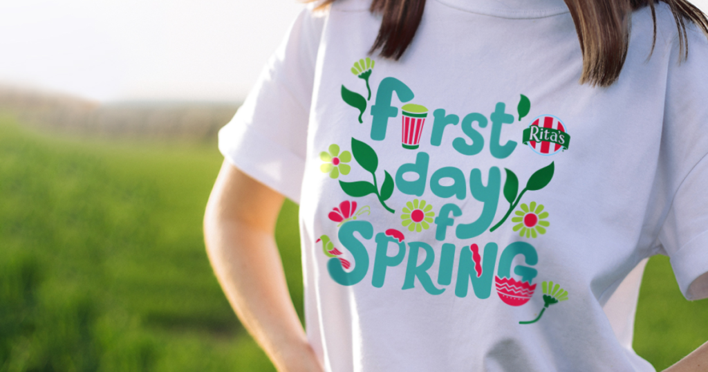 rita's italian ice first day of spring t-shirt
