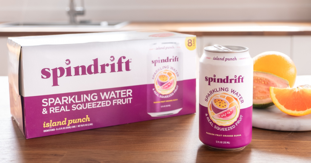 can and eight pack of spindrift island punch