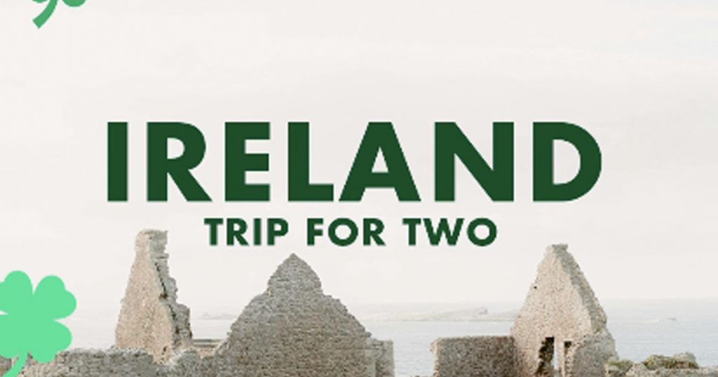 giveaway for a trip to ireland