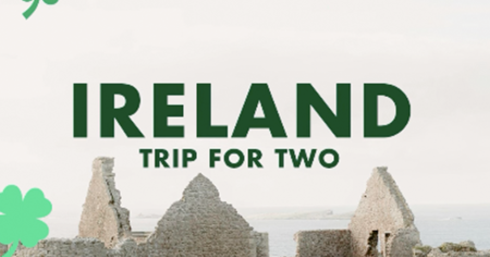 giveaway for a trip to ireland
