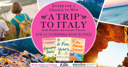 giveaway image for a trip to italy