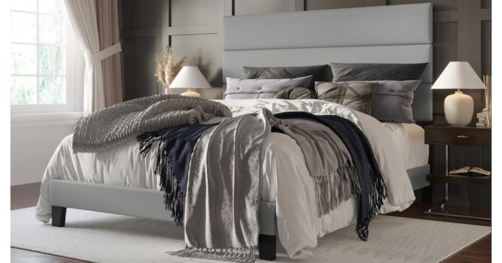 wayfair upholstered queen bed wayfair upholstered queen bed in the color gray