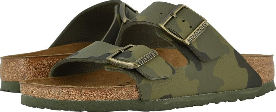 pair of camo sandals