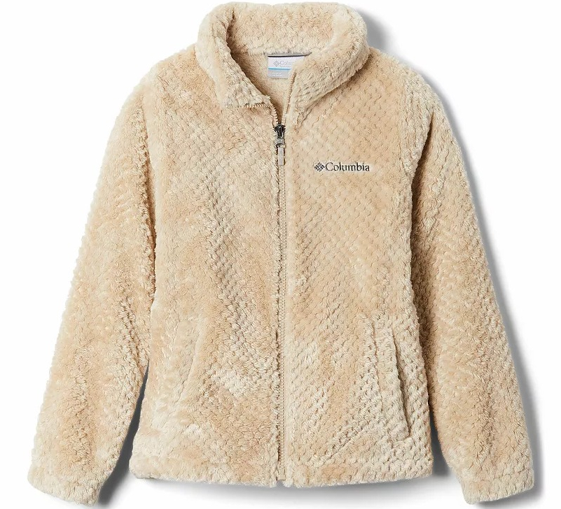 Girls Columbia Fireside Sherpa Full Zip Jacket tan Columbia jacket