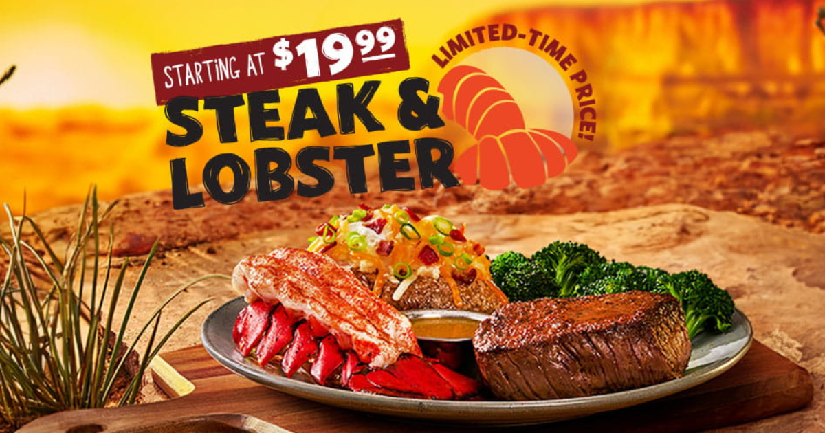 LIMITED TIME DEAL! Outback Steakhouse $ Steak Lobster LIMITED TIME DEAL! Outback Steakhouse $ Steak Lobster