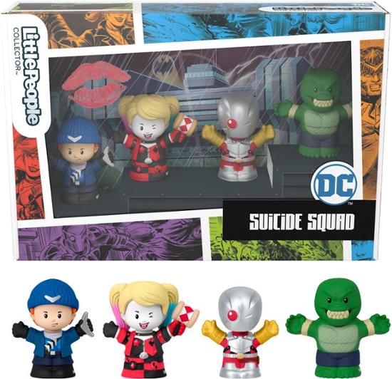 Little People Collector DC Suicide Squad Figures Suicide Squad figures and the box