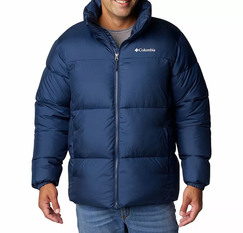 Men s Columbia Puffect™ II Puffer Jacket man wearing a blue Columbia jacket