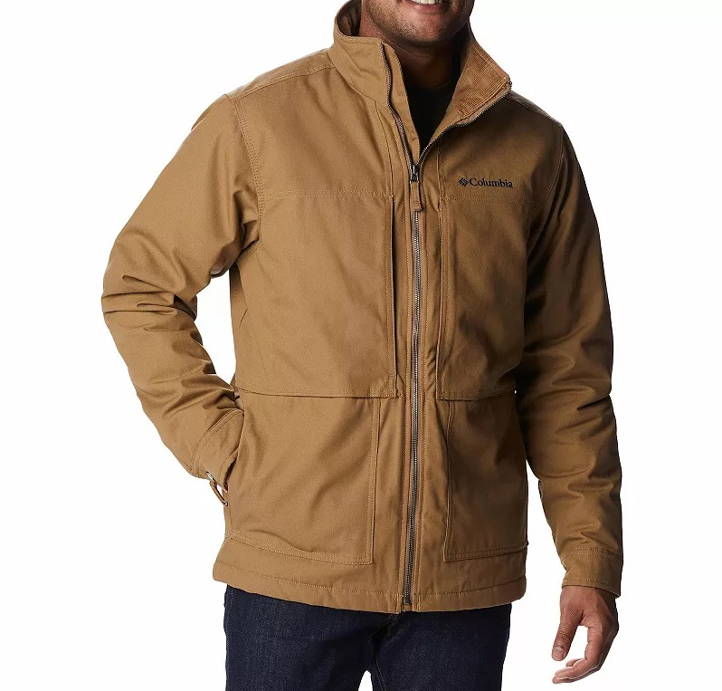 Men’s Columbia Loma Vista II Jacket man wearing a tan Columbia jacket