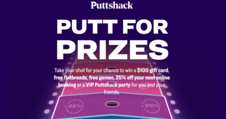 Puttshack Putt for Prizes Instant Win Game