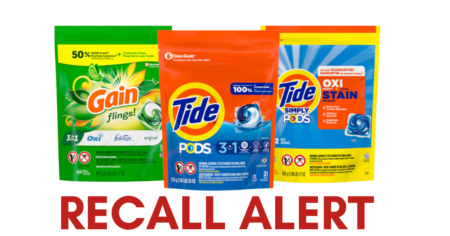 Recall on Tide Pods, Gain Flings, Ace Pods, & Ariel Pods