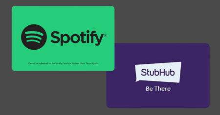 spotify gift card and stubhub gift card