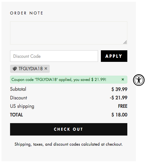 Screen Shot at PM Code for Lydia Earrings at Cate & Chloe