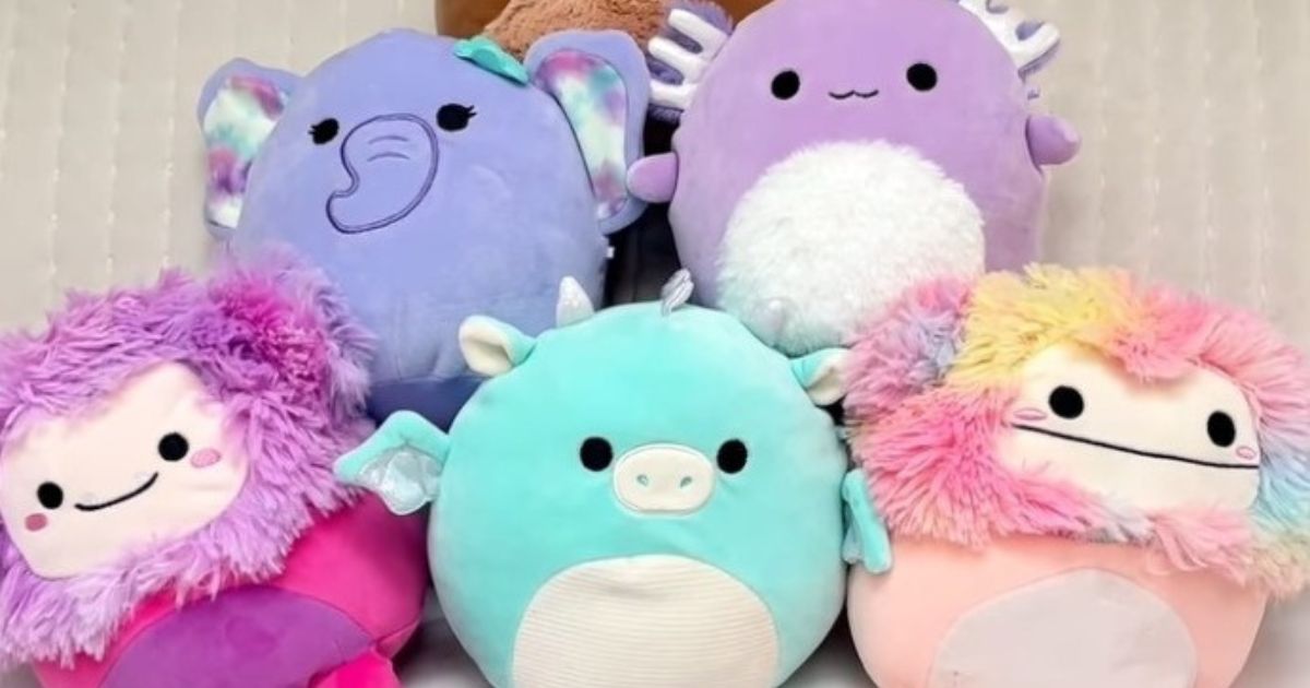 Squishmallows two rows of Squishmallows