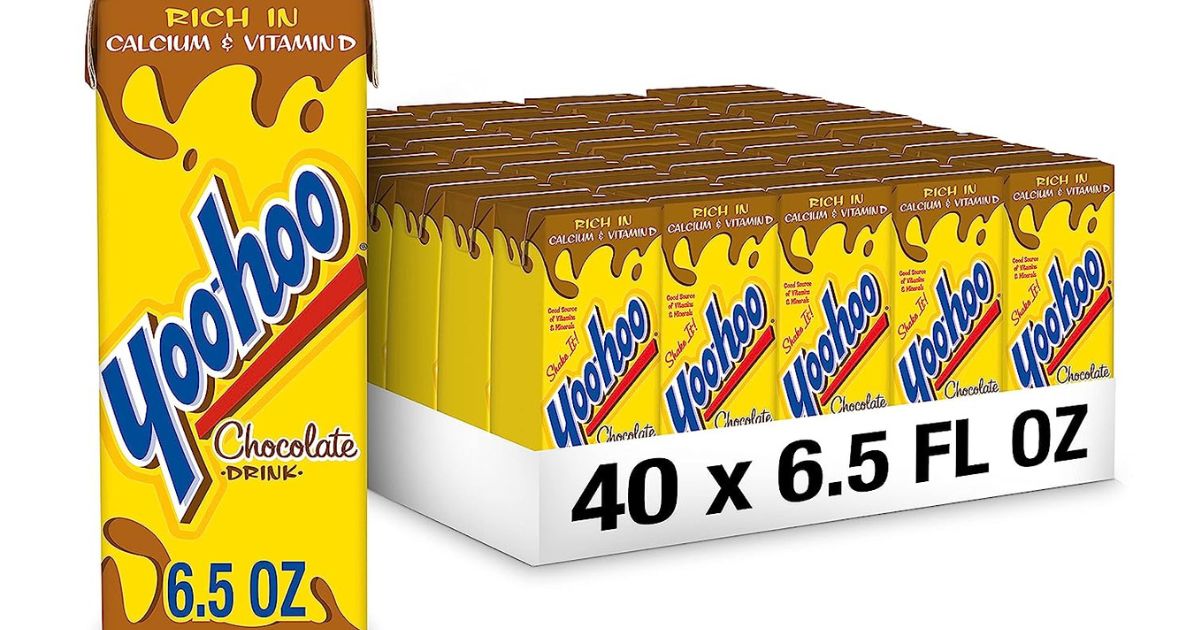 case of Yoo-hoo drinks