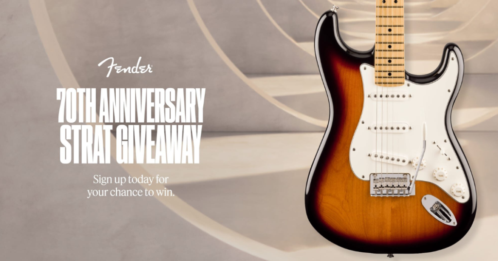 fender 70th anniversary giveaway
