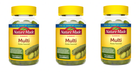 pickle flavored vitamin bottles
