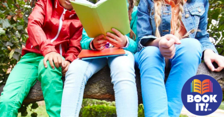 pizza hut book it logo bottom right corner