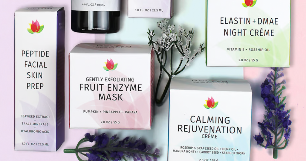 close up of reviva products